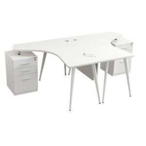 ESTACION DE TRAB. 2 PUESTO COLOR BLANCO