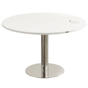 MESA CONFERENCIA REDONDA BLANCA 1.20