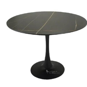 MESA TULIP MARMOLEADA 100CM B/N