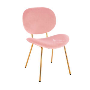 SILLA MEGAN GOLD VELVET ROSA
