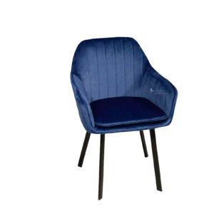 SILLA COMEDOR VELVED AZUL