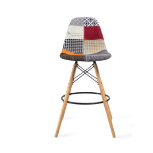 TABURETE TOWER ALTA TAPIZADA MULTICOLOR