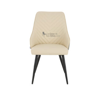 SILLA COMEDOR ATHENAS BIPIEL GRIS Y CREMA