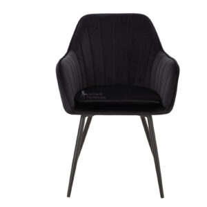 SILLA COMEDOR VELVED NEGRO.