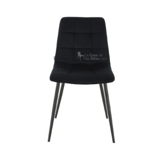 SILLA COMEDOR MIA VELVET NEGRO