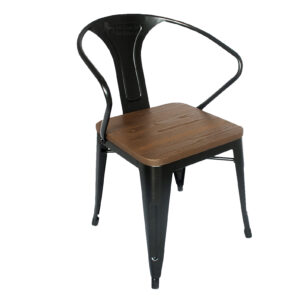 SILLA TOLIX C-BRAZOS ASIENTO DE MADERA