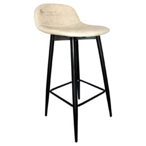 TABURETE BAR VELVED COLOR CREMA