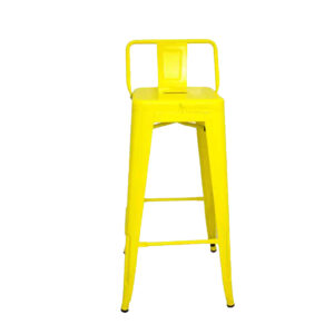 TABURETE TOLIX CON ESPALDAR AMARILLO
