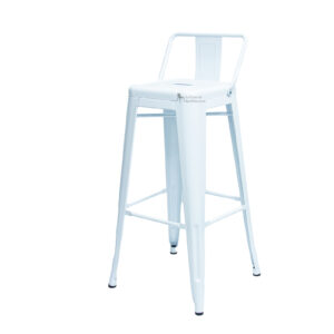 TABURETE TOLIX CON ESPALDAR BLANCO