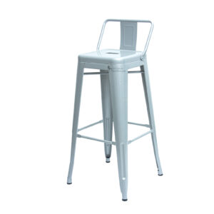 TABURETE TOLIX CON ESPALDAR GRIS