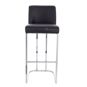 TABURETE DE SOFIA BASE CROMADA COLOR NEGRA