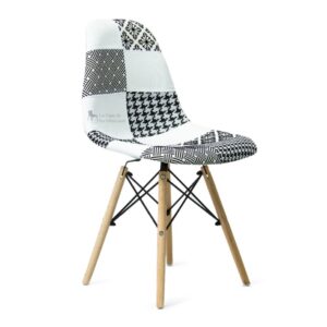 TOWER TAPIZADA PATCHWORK BLANCO Y NEGRO